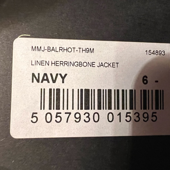 Ted Baker London Balrhot Linen Herringbone Big&Tall Mens Jacket Navy Size: 2XL - Picture 8 of 15